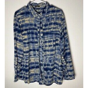 J. McLaughlin Lois Tencel Tie Dye Button Down Shirt Size XL